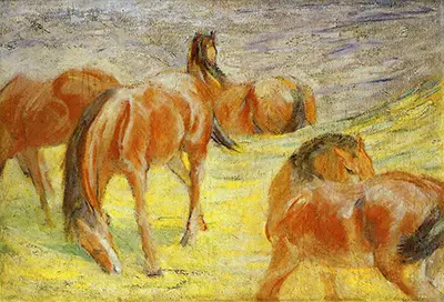 Weidende Pferde Franz Marc